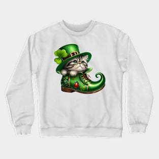 Exotic Shorthair Cat Shoes For Patricks Day Crewneck Sweatshirt